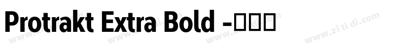 Protrakt Extra Bold 字体转换